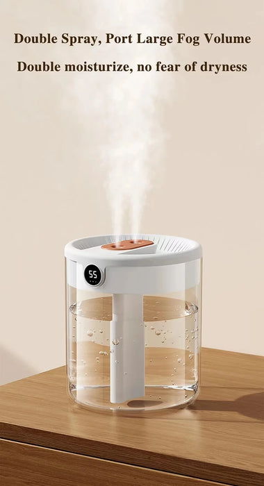 2L Humidifier Household Small Large Capacity Mute Bedroom Usb Office Desktop Portable Student Two Port Spray Water Supplement