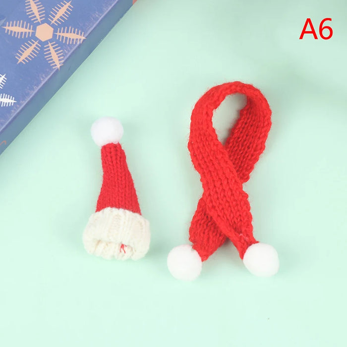 Dollhouse Miniature Christmas Series Xmas Tree Sleigh Elf Micro Landscape Santa Claus Snowmen Decoration Craft Accessories