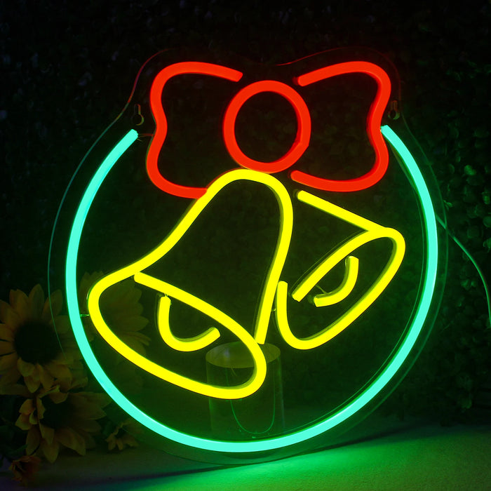 Merry Christmas Neon Sign Christmas Hat Dimmable LED Sign