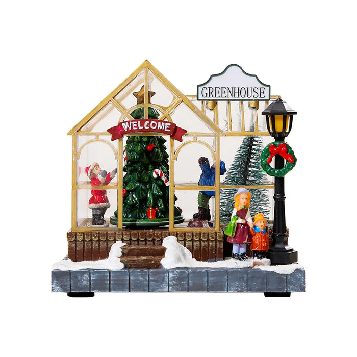 LED Collectible Christmas Scene Village House Buildings