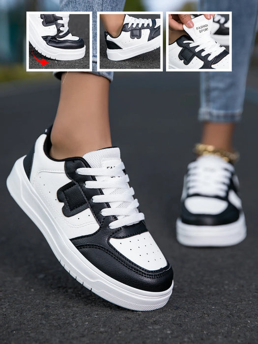 HKDQ Trendy Skate Shoes Unisex Platform Casual Sneakers Women Low-cut Comfortable Lightweight Outdoor Skateboard Shoes For Men