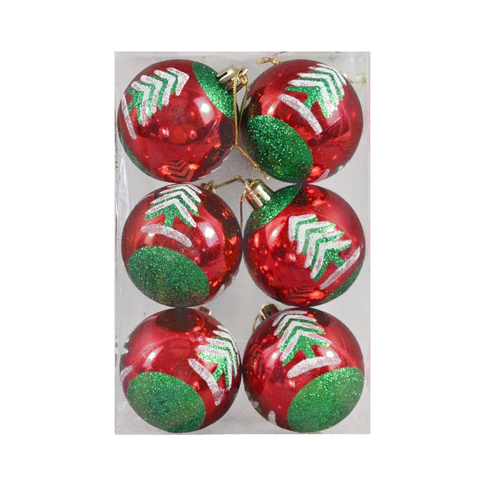 6Pcs/box 6cm Christmas Ball Ornaments Tree Hanging Pendant Christmas Decorations