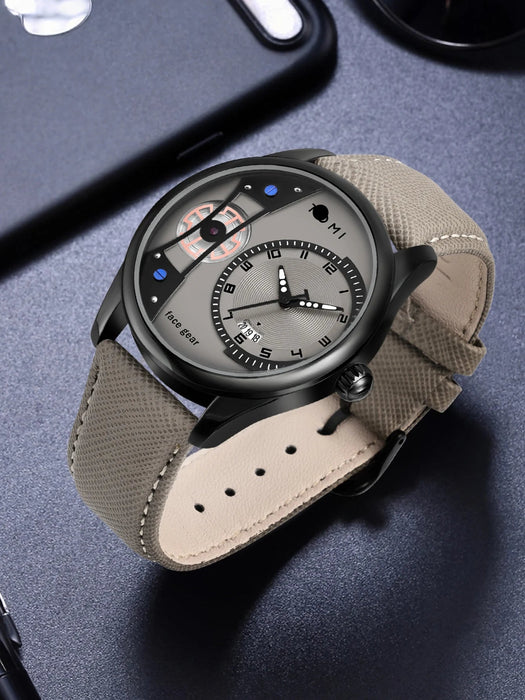 Set Gift Box for Men's Minimalist Business Watch Luxury Versatile Double Strap Detachable Watch Festival Gift