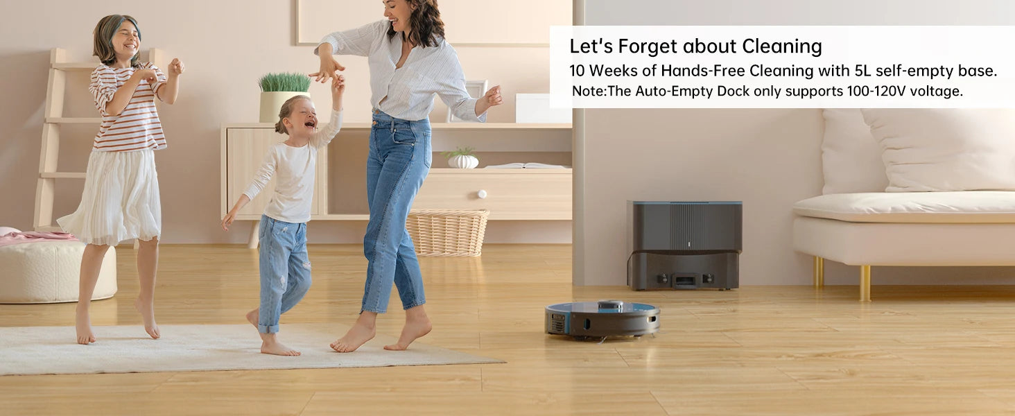 OKP L3 Robot Vacuum with Self-Empty Dock, 3800Pa Suction ,Lidar Navigation, 5L Dust-Bag Hands-Free Cleaning for up to 10 Weeks