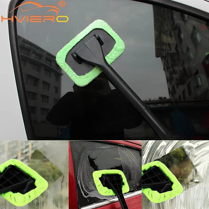 Car Window Cleaner Brush Windshield Dust Removal Wash Wiper Microfiber Auto Cleaning Tool Long Handle Accessories Mist Removal