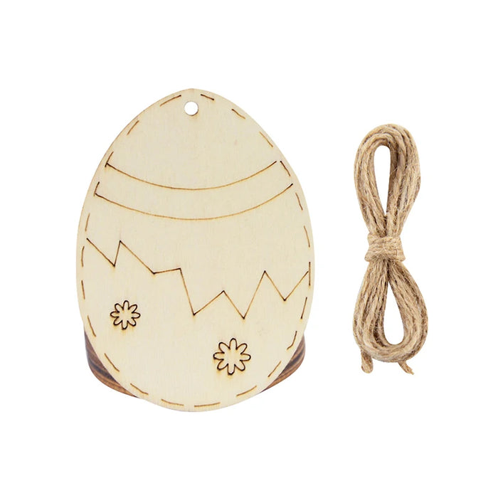 Easter Decoration for Home Wooden Easter Egg Holder Shelves DIY Craft Handmade Ornaments Kids Gift Happy Easter Party Decor 2025