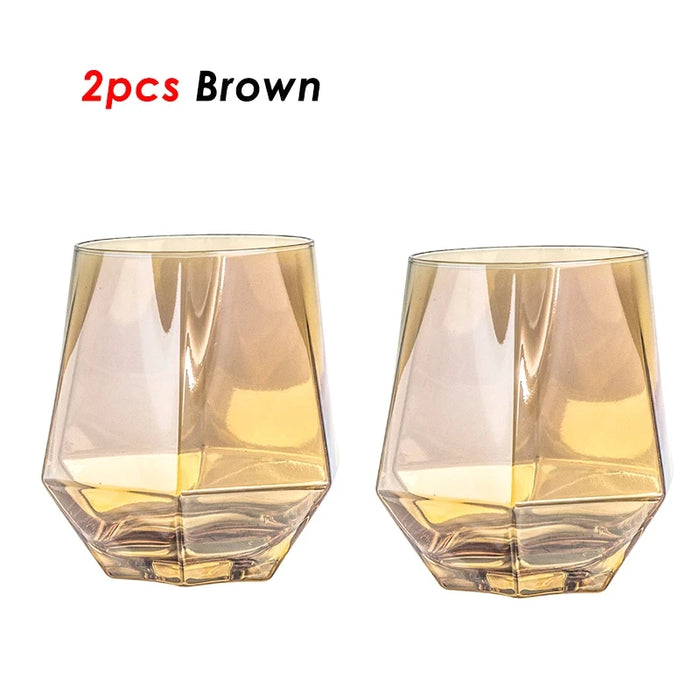 Nordic Diamond Shape Glass Water Kettle with Natural Wood Ball Lid Clear Cold Water Jug Juice Beverage Pitcher Home Drinkware