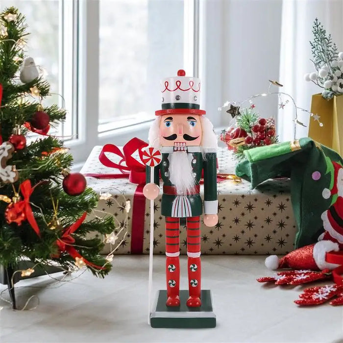 Christmas Nutcracker Figure Soldier Wooden Vintage Puppet Creative Handicrafts Gift