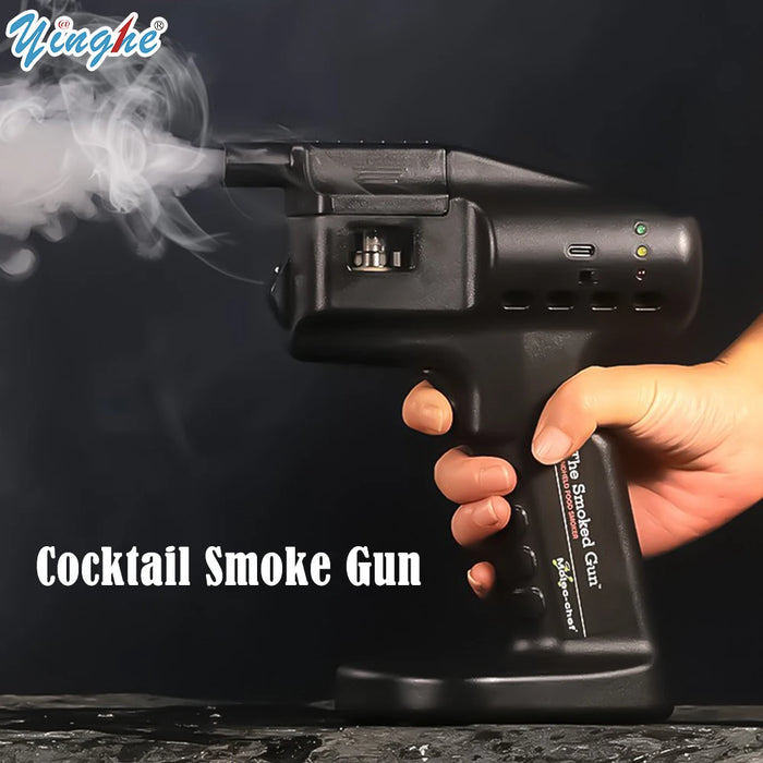 Cocktail Smoke Gun, Vapour Blaster Cocktail Bubble Smoke Gun with 5-Flavour Aroma Liquid and Edible Bubble for Food and Drink