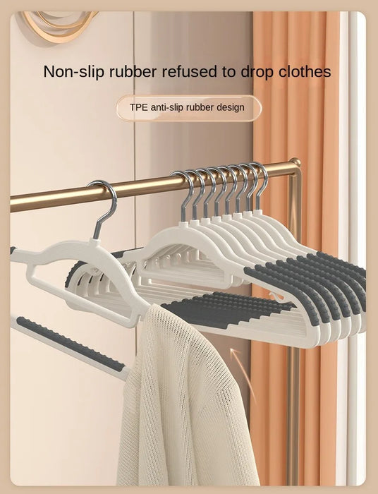 10PCS Clothes Hanging Household Hangers Non-slip Dormitory Bedroom Special Storage Clothes Hanging No Trace