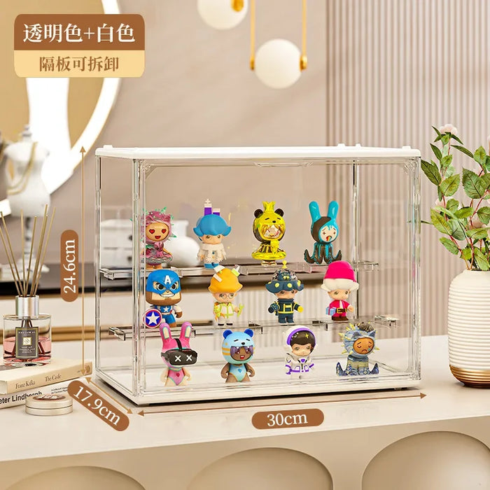 Acrylic Showcase for Collectible Figures and Blind Box Toys, Clear Display Stand