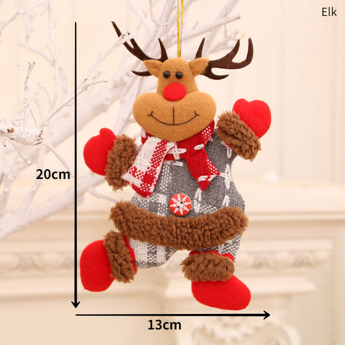 Christmas Santa Snowman Deer Doll Decoration