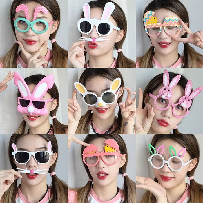 Creative Easter Glasses Eye Wear Accessories Party Decor Easter Headbands Chick Bunny Glasses DIY Gift Funny Glasses Men Women
