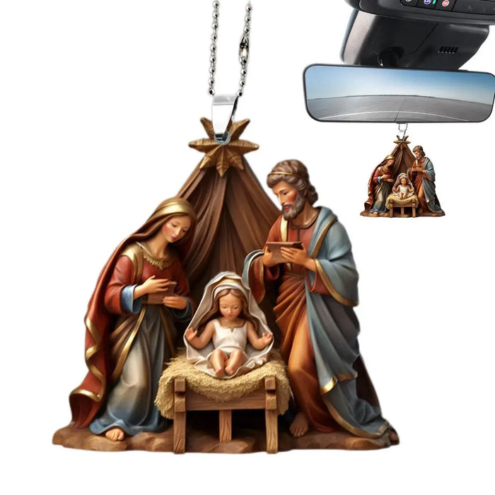 Christmas Nativity Scene Ornaments The Birth Of Jesus Decor Nativity Scene