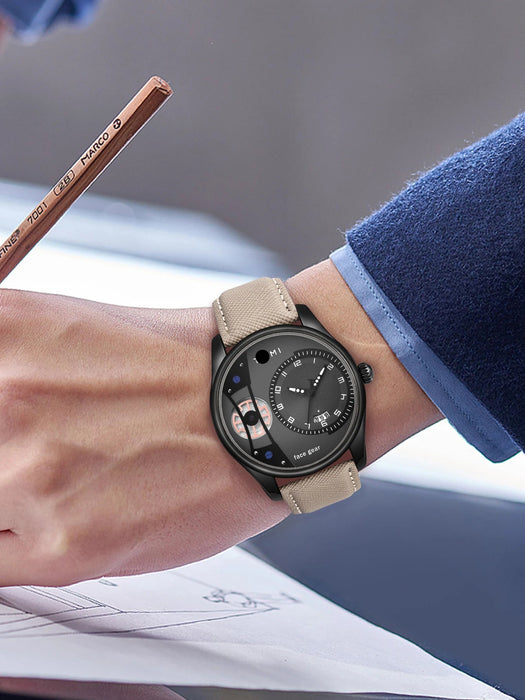 Set Gift Box for Men's Minimalist Business Watch Luxury Versatile Double Strap Detachable Watch Festival Gift