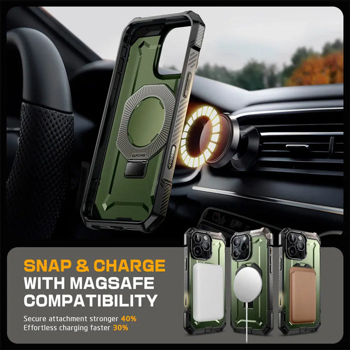 SUPCASE For iPhone 16 Pro Max Case with Camera Control Capture Button UB Grip Heavy Duty Rugged Magnetic Phone Case with Stand