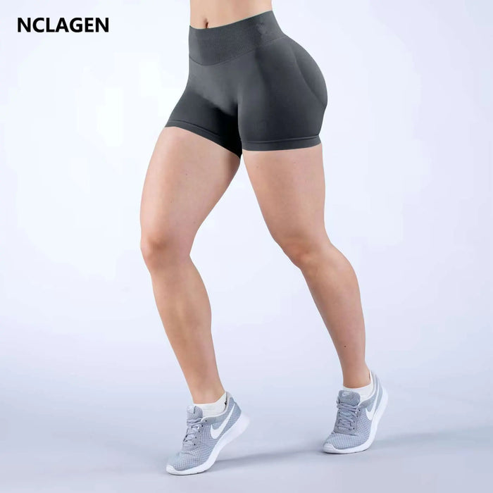 NCLAGEN Impact Shorts 4.5" Gym Shorts Woman Scrunch Butt Fitness Sports Short Workout Seamless Leggings Running Yoga bottoms