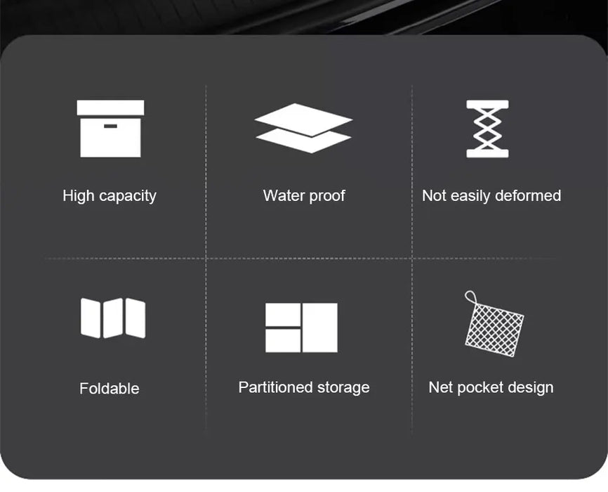 SEAMETAL Foldable Trunk Storage Box Waterproof Oxford Cloth 110L Large-Capacity Car Organizer for Camping/Fishing Easy to Carry