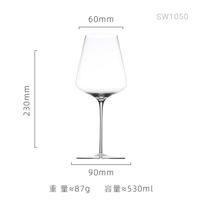 Ultra Thin Crystal Glass Goblet Sensory Oot-bellied Red Wine Glass Home Fine Stick Wine Burgundy Glass