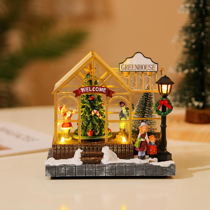 LED Collectible Christmas Scene Village House Buildings
