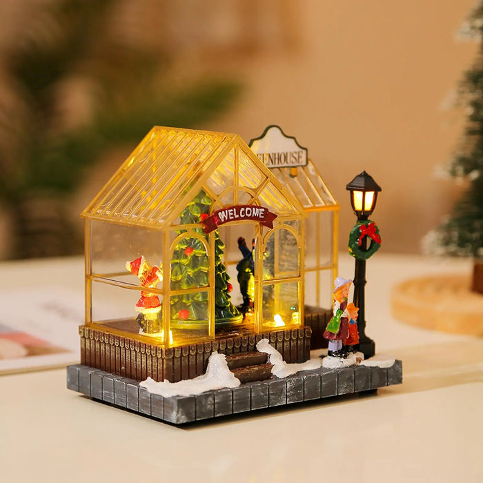 LED Collectible Christmas Scene Village House Buildings
