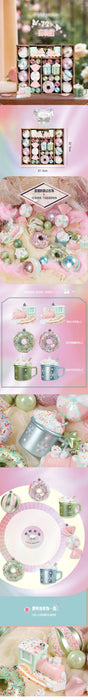 Christmas Ball Decoration Kraft Paper Set Box Donuts Pink Candy Unicorn Ice Cream