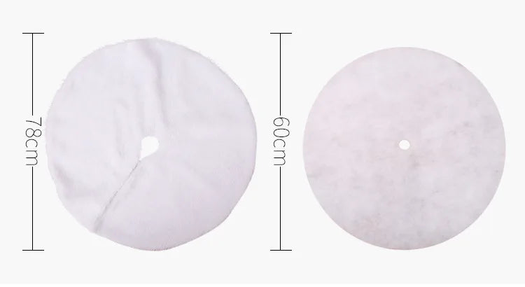 Christmas Christmas tree skirt base decoration pure white plush carpet