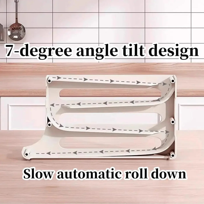 Egg Storage Box Household Rolling Slide Egg Holder Dispenser Kitchen 4-layer Oblique Mouth Automatic Assemblage Machine