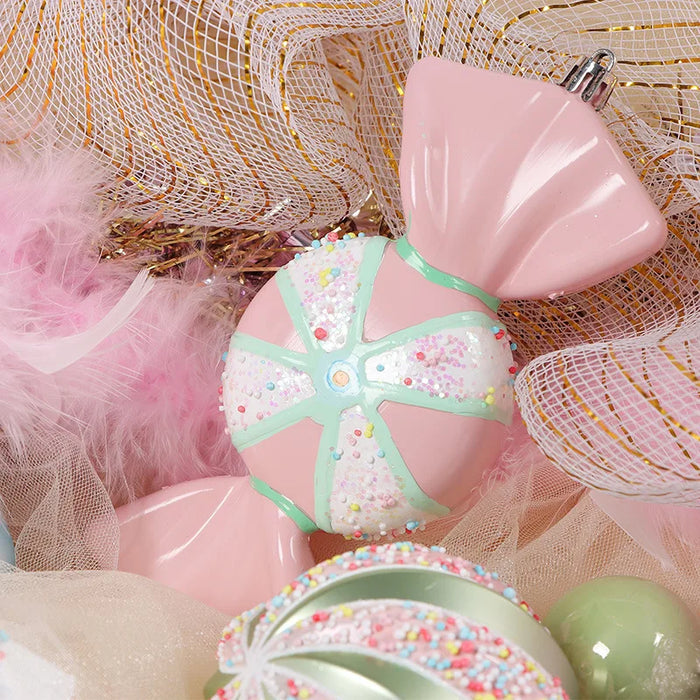Christmas Ball Decoration Kraft Paper Set Box Donuts Pink Candy Unicorn Ice Cream