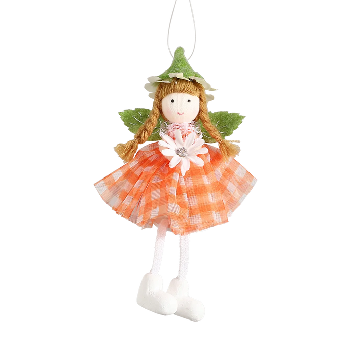 24cm Easter Flower Bunny Ornaments Pink Yellow Gauze Skirt Bunny Easter Party Decor Supplies Home Desktop Decorations Kids Gifts