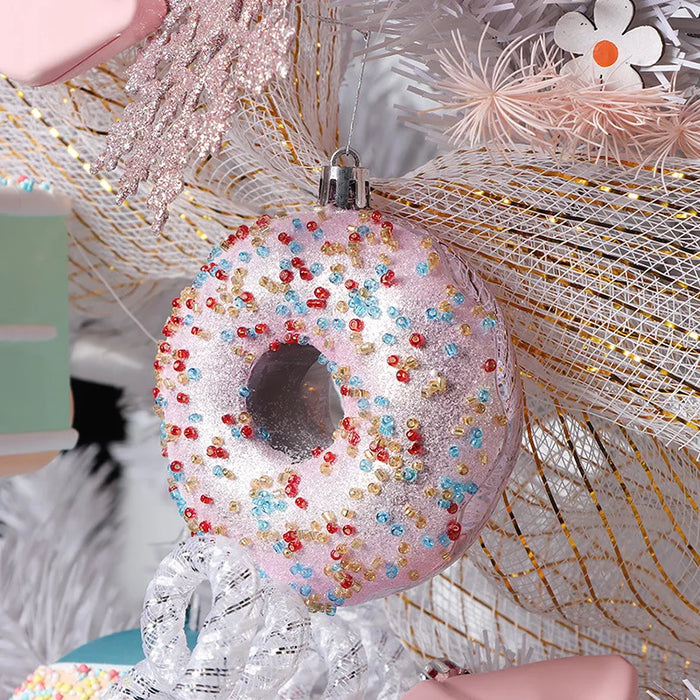 Christmas Ball Decoration Kraft Paper Set Box Donuts Pink Candy Unicorn Ice Cream