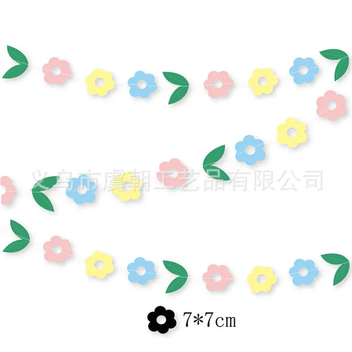 Happy Easter Banner Easter Wreath Easter Eggs Bunny Hanging Swirls Ornaments Indoor Outdoor Spring Easter Themed Party Supplies