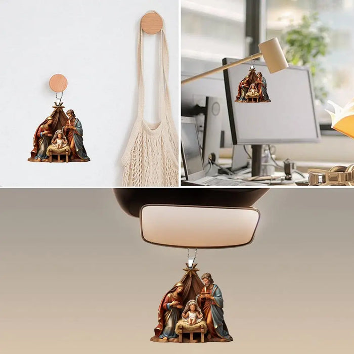 Christmas Nativity Scene Ornaments The Birth Of Jesus Decor Nativity Scene