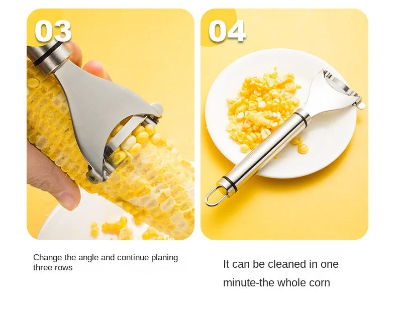Stainless Steel Corn Stripper Corns Threshing Corn Thresher Stripper Peeler Corn Kerneler Peeler Fruit Vegetable Kitchen Gadgets