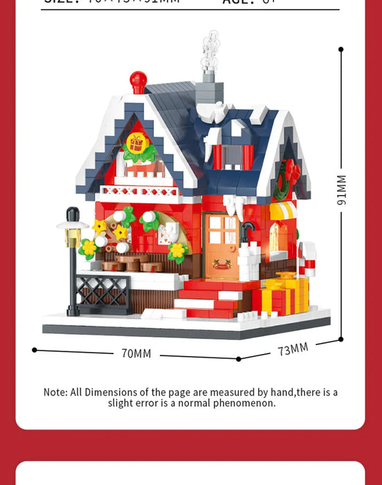 Christmas Gift Adults Particle Building Blocks Sets City View 3d Mini Brick Educational Toy for Children 6 To 12 Year Girl Gifts