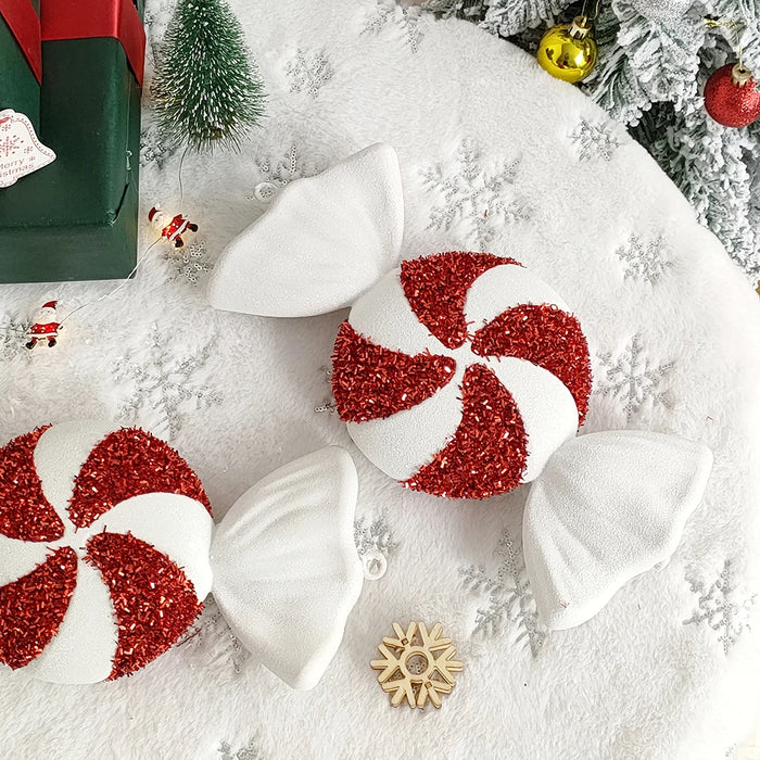 2pc 15cm Large Candy Pendant Christmas Decoration Red And White Lollipop