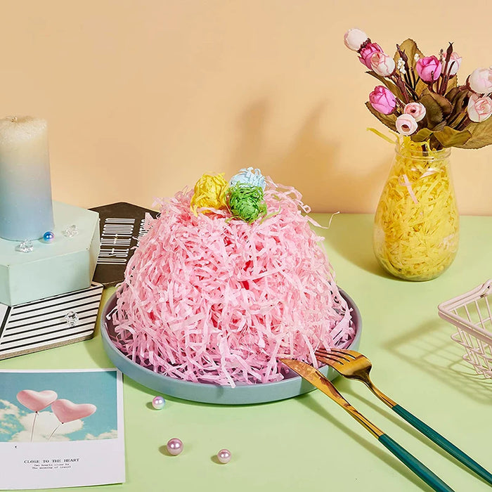 100g Raffia Tissue Paper Grass Stuffers Shredded Paper Crinkle Easter Basket Eggs Fillers Raffia Grass Tissue DIY Gift Box Decor