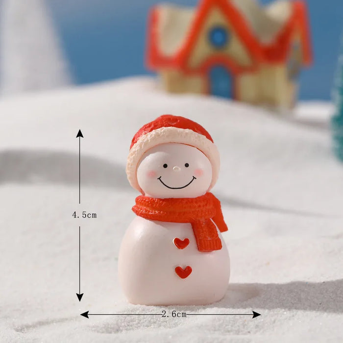 A Pairs Mini Lovers Snowman Santa Claus Miniature