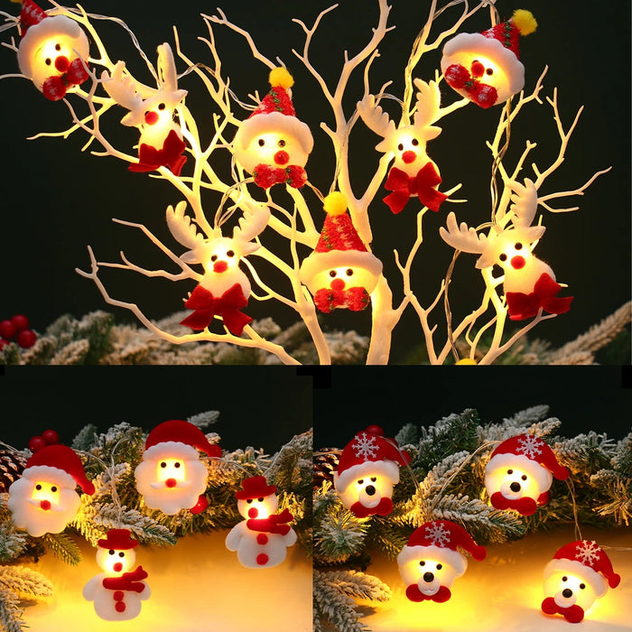 Christmas Santa Claus String Light Garland Xmas Tree Pendant