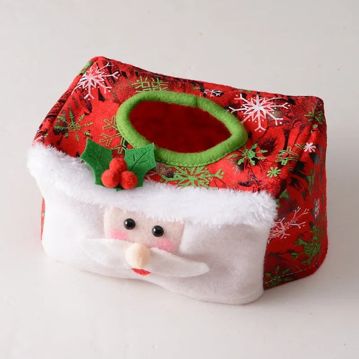2024 New Christmas Decoration Paper Towel Cover Christmas Desktop