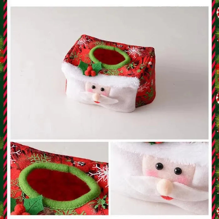 2024 New Christmas Decoration Paper Towel Cover Christmas Desktop