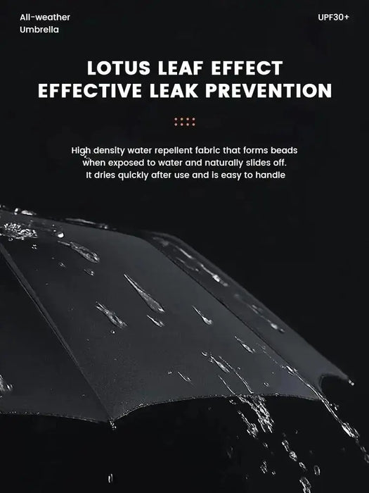 12 Bone Black Glue Fully Automatic Folding Umbrella