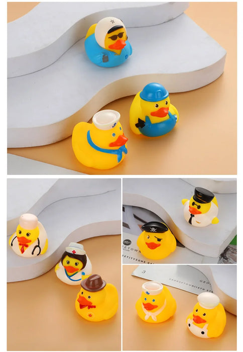 Cute Floating Little Yellow Duck with Squeeze Sound Baby Bath Toys