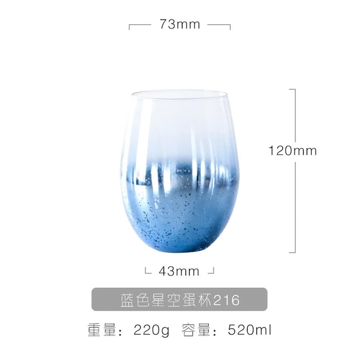 Starry Sky Crystal Glass Tall Wine Glasses Home High-value Light Luxury Internet Celebrity Party Grape Champagne Glasses Set