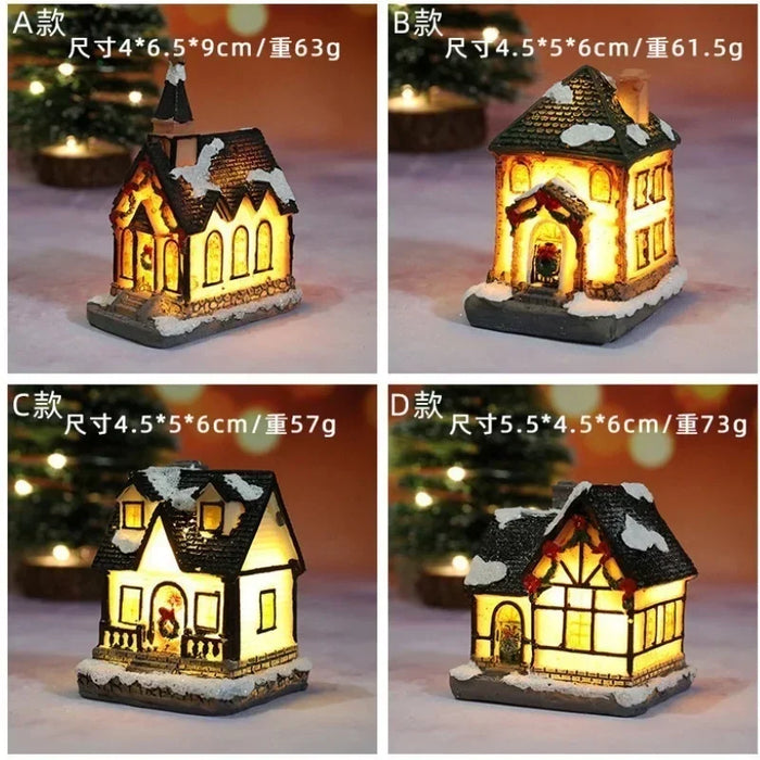 Christmas Home Decoration Miniature Village House Building Ornaments