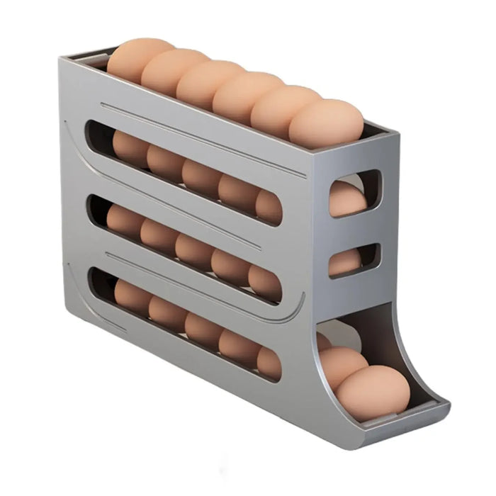 Egg Storage Box Household Rolling Slide Egg Holder Dispenser Kitchen 4-layer Oblique Mouth Automatic Assemblage Machine