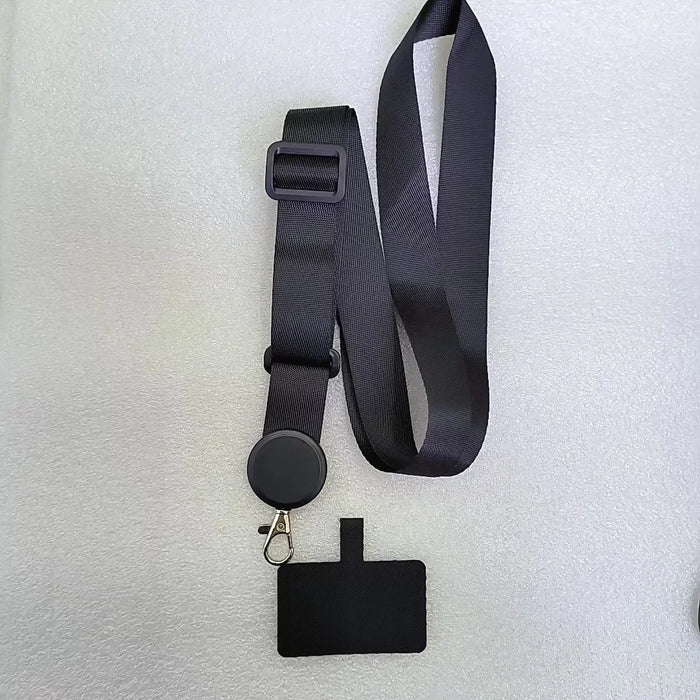 Detachable Adjustable Strap Crossbody Patch Phone Lanyard For Phone Flat Nylon Patch Necklace Clip Snap Hanging Cord Rope