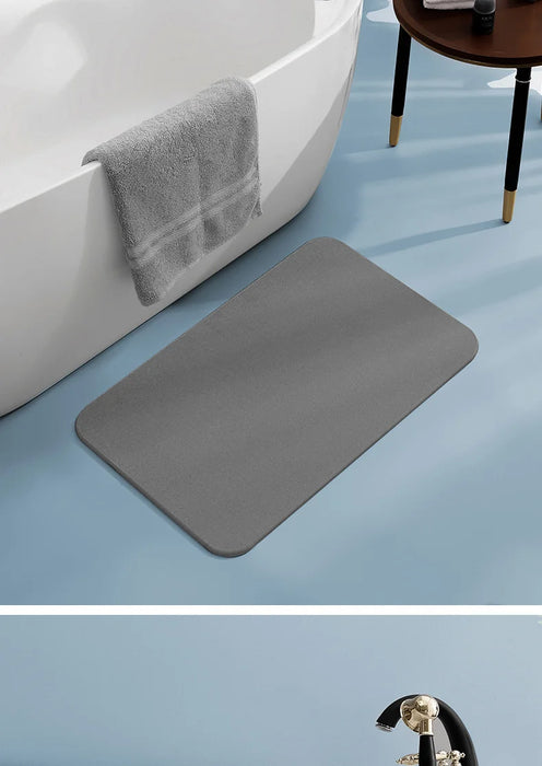Diatomite Mat Stone Bath Mat Super Absorbent Diatomite Carpet Quick Drying Diatomaceous Earth Bath Mats Non-Slip Shower Rug