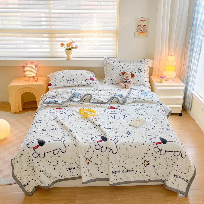 YanYangTian 2024 New Capybara Thin blanket sofa cover bedding Cute puppy print Autumn Winter warm comforter Home and decoration