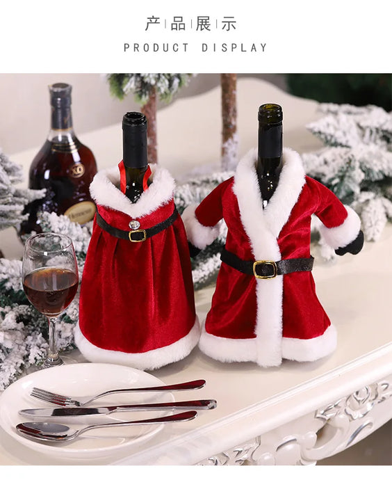 Christmas Wine Bottle Cover Merry Christmas Decorations